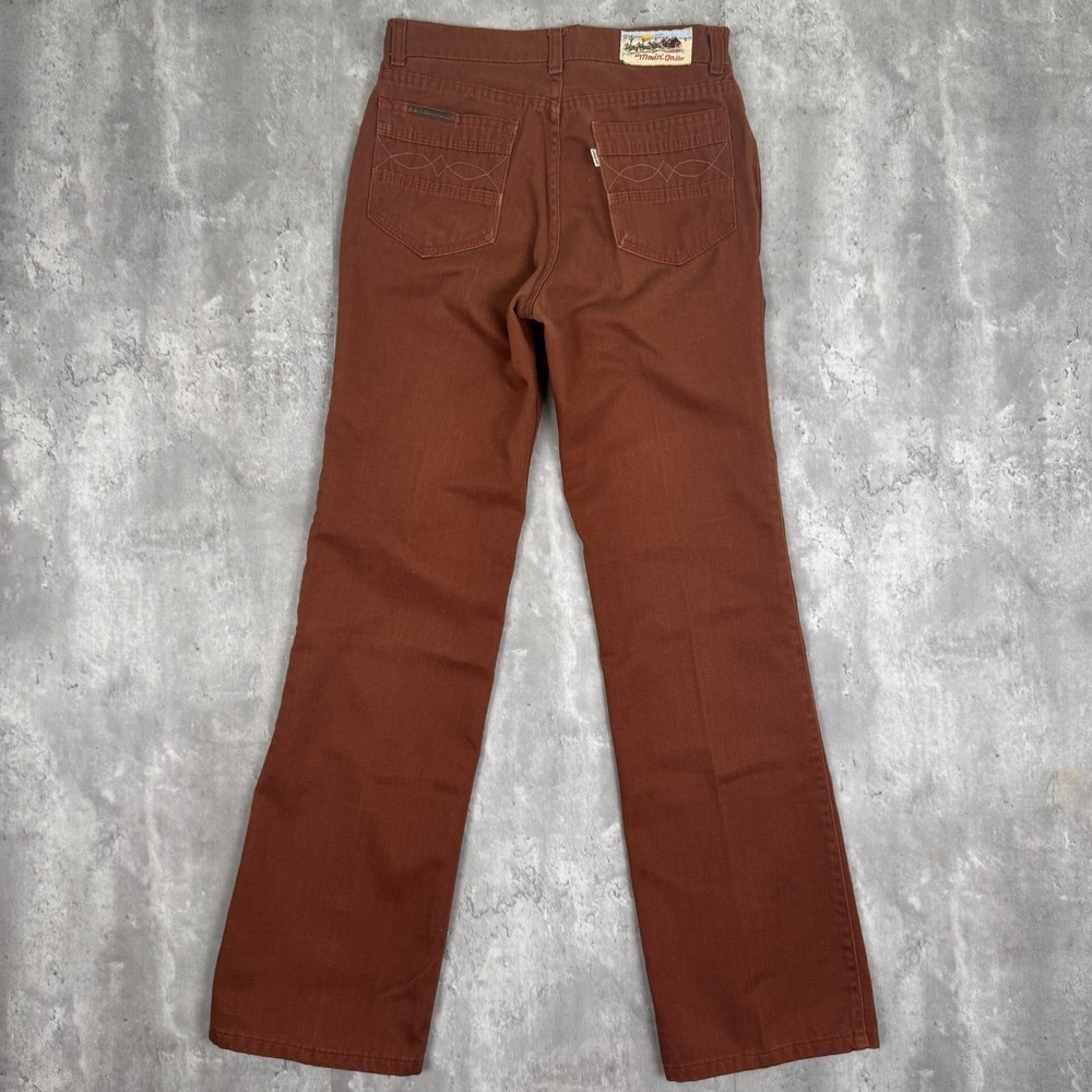 Vintage Levis Movin On Corduroy Pants Mens 29x32 Brown Flare Bootcut Talon 42 - Picture 7 of 12